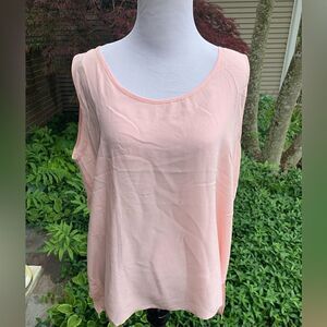 Henri Bendel Vintage Silk Tank in Pink size L
